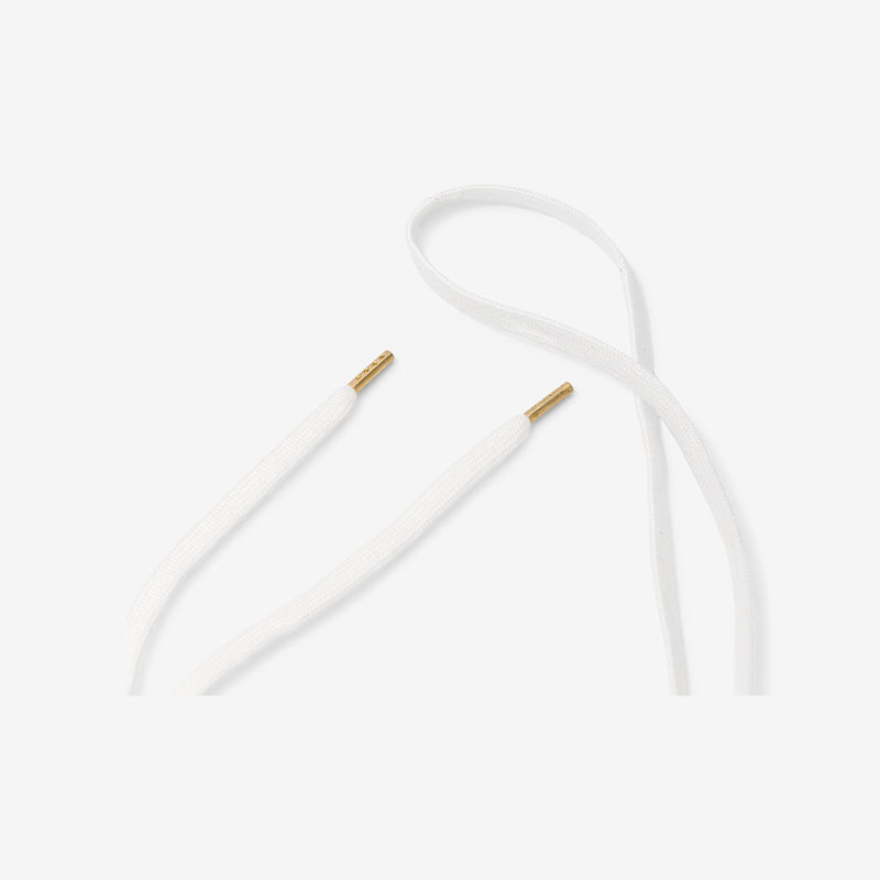White laces - gold tips